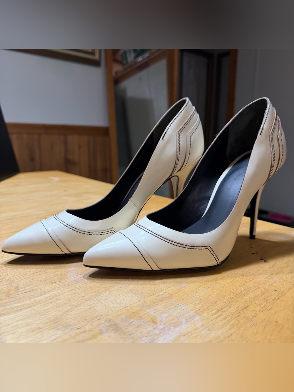 Alexander Wang Cream Stiletto Heels